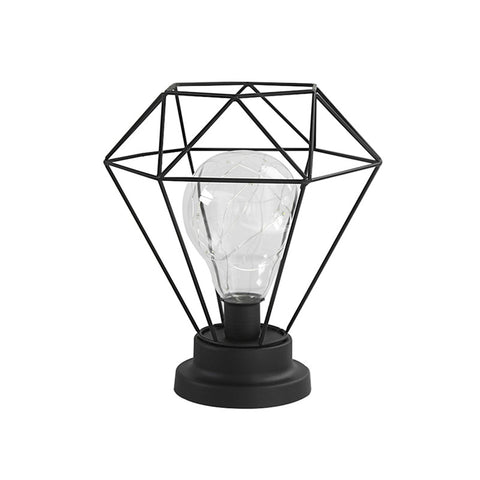 Image of Edison Style Metal Terrarium Lamp Warm White LEDs Wire Lights Battery Operated Night Lamp - Lovelylifezone
