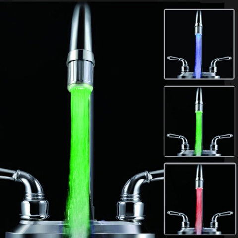Image of Zhang Ji ABS LED Aerators Water Saving Faucet Aerator Nozzle 3 Colors Blinking Kitchen Bathroom Accessories Faucet - Lovelylifezone