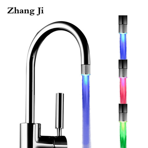 Image of Zhang Ji ABS LED Aerators Water Saving Faucet Aerator Nozzle 3 Colors Blinking Kitchen Bathroom Accessories Faucet - Lovelylifezone