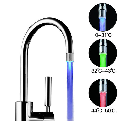 Image of Zhang Ji ABS LED Aerators Water Saving Faucet Aerator Nozzle 3 Colors Blinking Kitchen Bathroom Accessories Faucet - Lovelylifezone