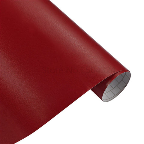 Image of 30*100cm Leather Pattern Adhesive PVC Vinyl Film Sticker Auto Car Internal External Decoration Vinyl Wrap Decal Car-Styling - Lovelylifezone