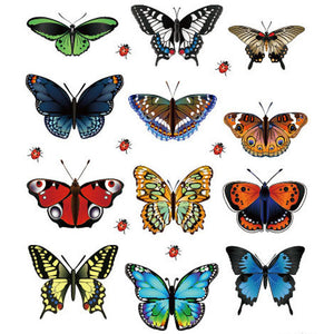 New Landscaping Decoration Heart Shaped Stickers 12 Butterfly Stickers - Lovelylifezone